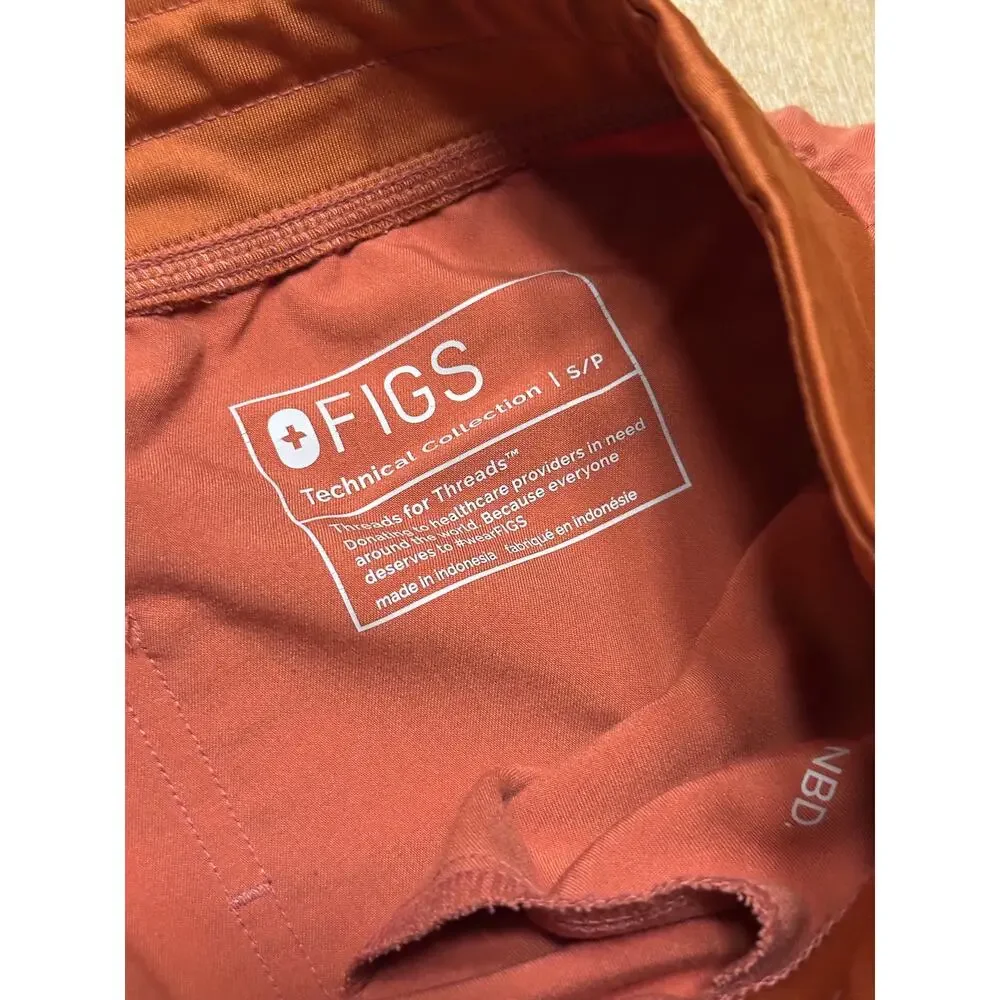 Figs‎ Zamora High-waisted Jogger Scrub Pants TERRACOTTA Small Petite